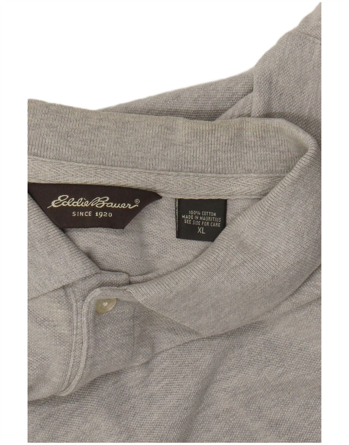 Ανδρικό πουκάμισο πόλο Eddie Bauer XL Γκρι βαμβακερό