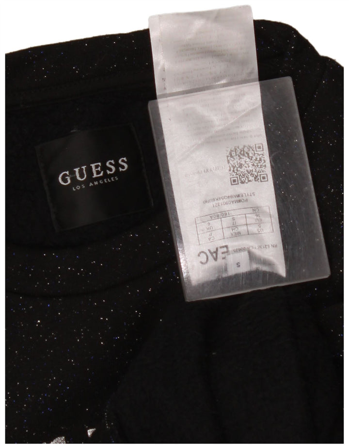 GUESS Γυναικεία φούτερ μεγάλου μεγέθους Crop Jumper UK 10 Small Black Flecked