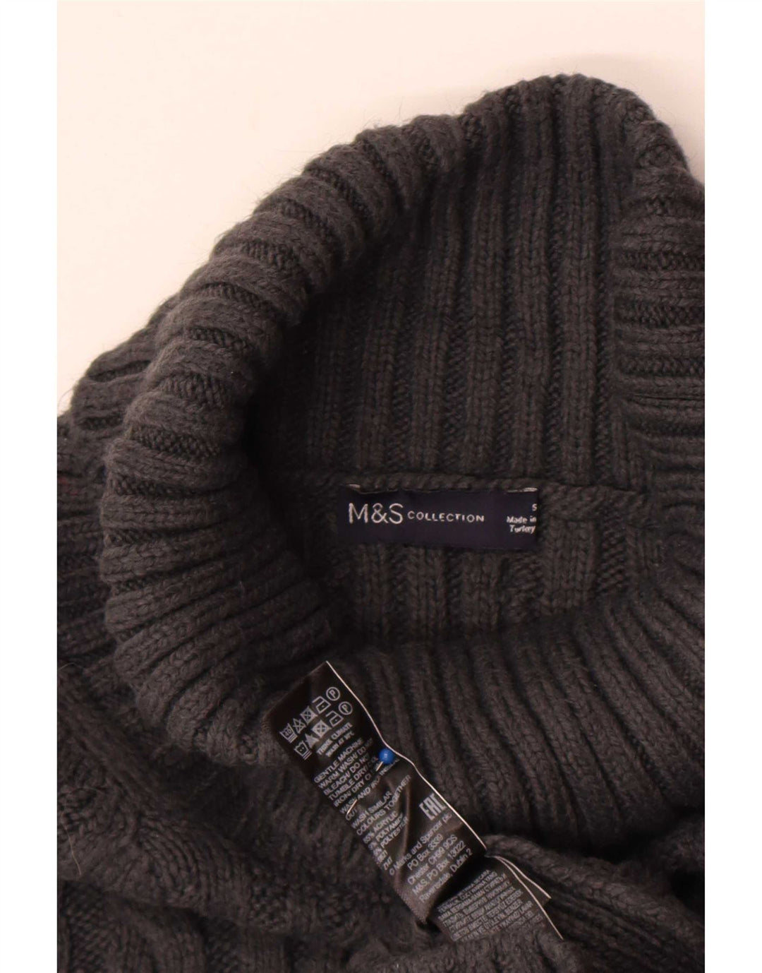 Marks & Spencer Γυναικείο φανελάκι μεγάλου μεγέθους τοπ UK 10 μικρά γκρι ακρυλικό