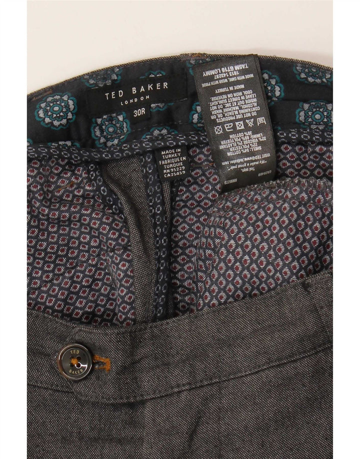 Ted Baker Ανδρικό Slim Suit Παντελόνι W30 L32 Γκρι βαμβακερό