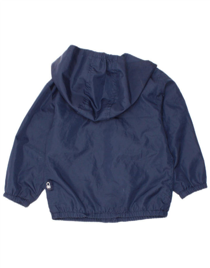 Μπουφάν Benetton Baby Boys με κουκούλα βροχής 18-24 μηνών Navy Blue Polyester
