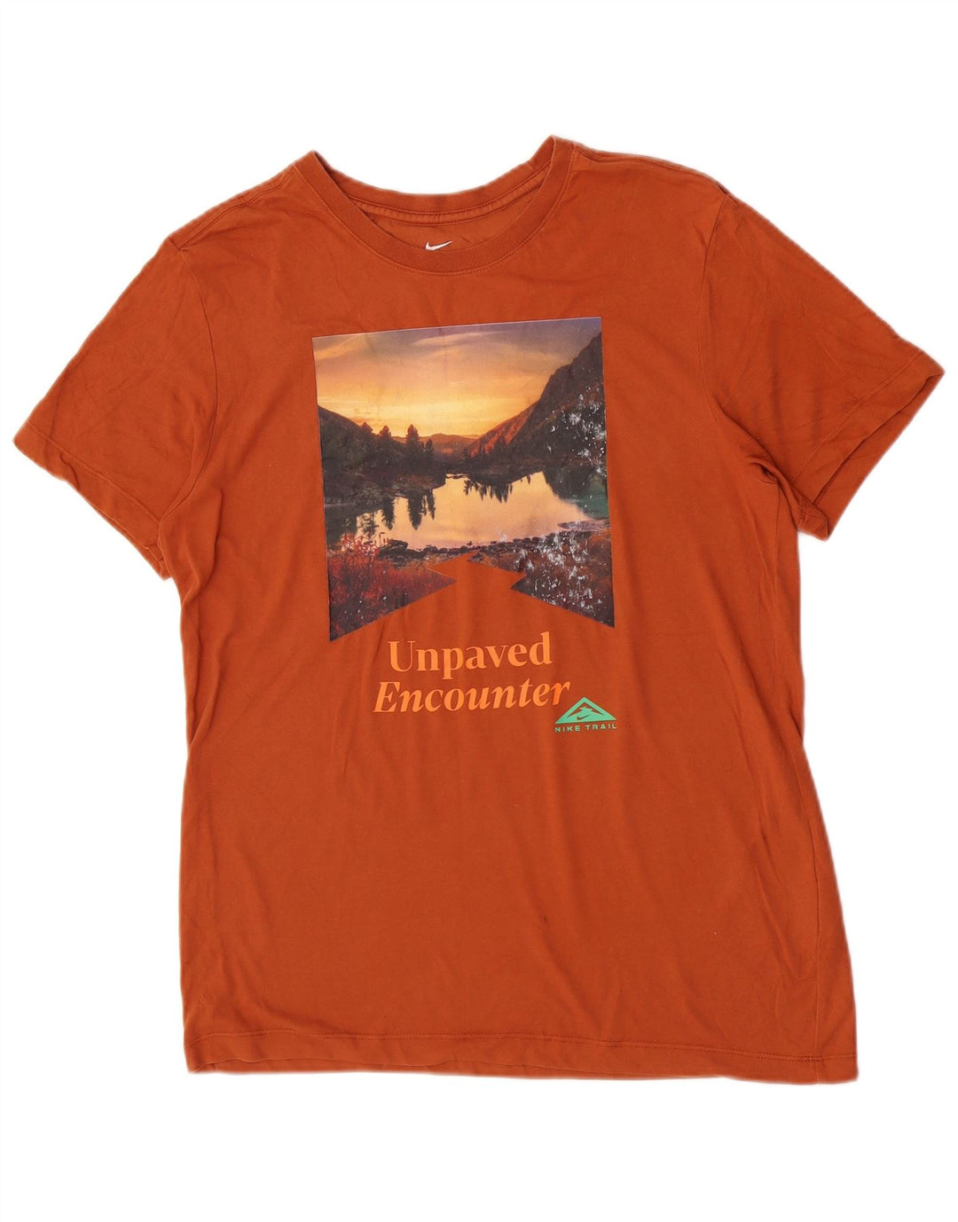 Ανδρικό T-Shirt Nike με γραφικό Dri Fit, μεσαίο καφέ βαμβακερό
