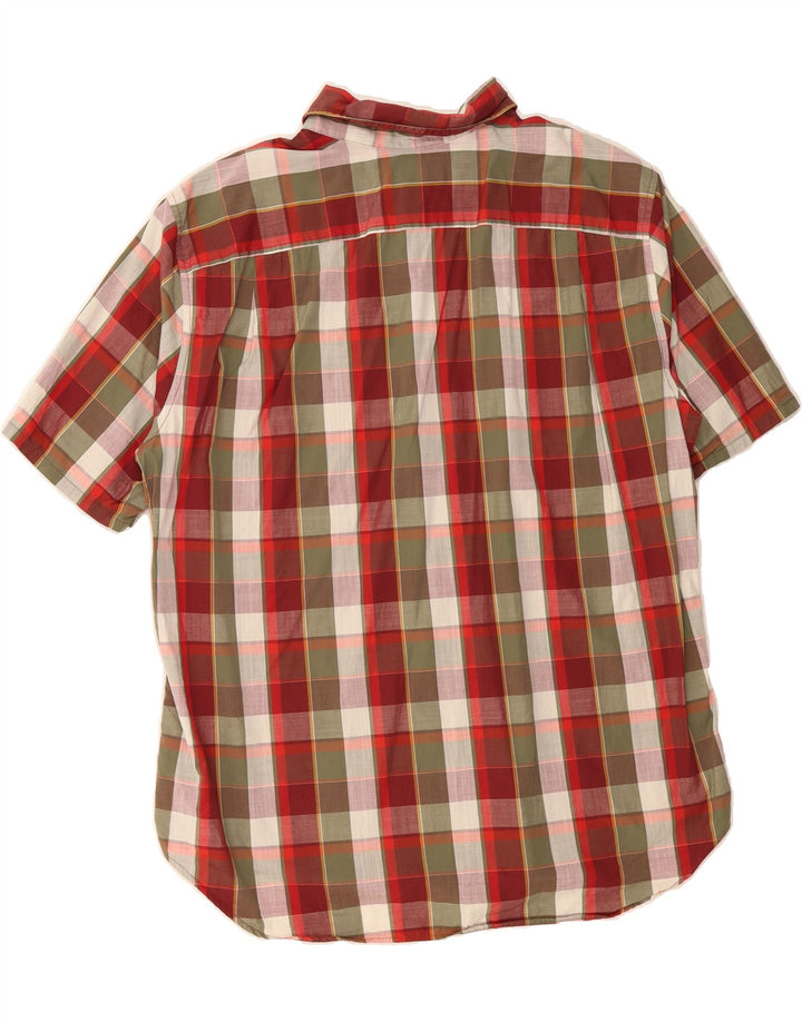 EDDIE BAUER Mens Classic Fit Short Sleeve Shirt 2XL Multicoloured Check Vintage Eddie Bauer and Second-Hand Eddie Bauer from Messina Hembry 