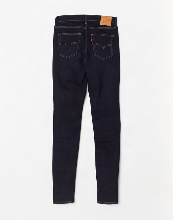 Levi's Womens 721 High Rise Skinny Jeans W28 L32 Navy Blue Cotton