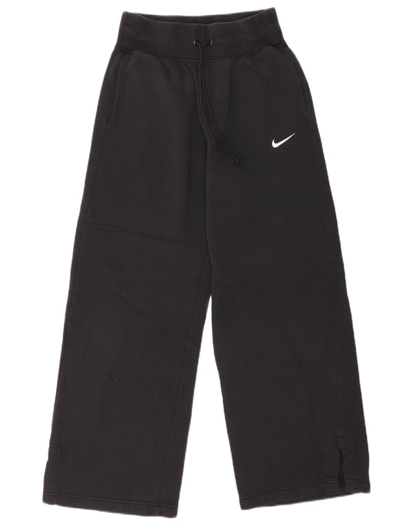 Nike Womens Wide Leg Tracksuit Trousers UK 8 Small  Black Cotton