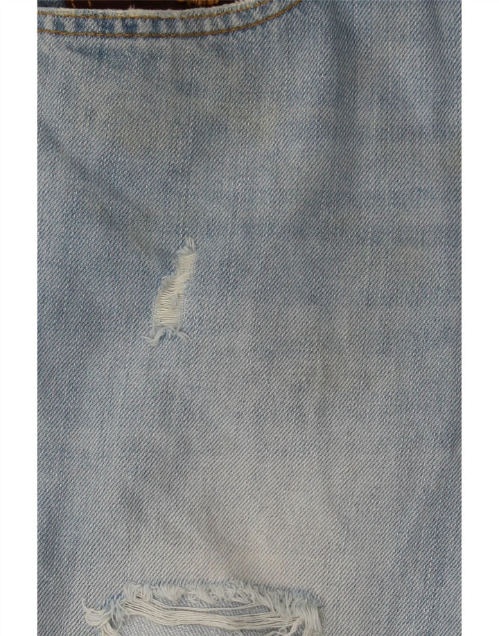 Ανδρικό Uniform Distressed τζιν σορτς W30 μεσαίο μπλε βαμβακερό