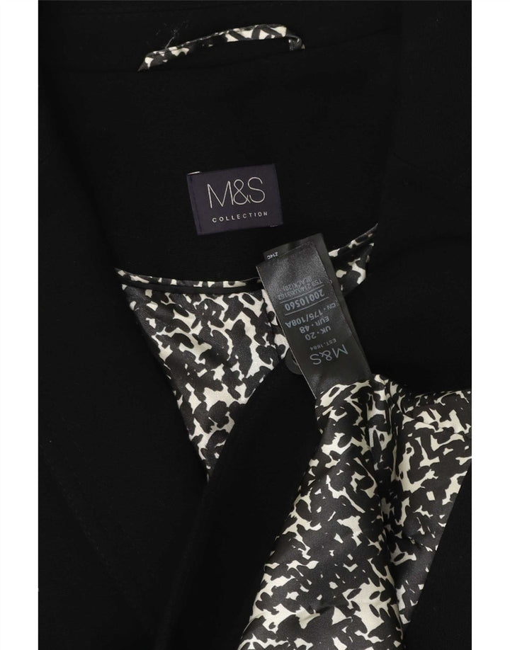 Marks & Spencer Γυναικείο μπουφάν blazer UK 20 2XL μαύρο πολυεστέρα