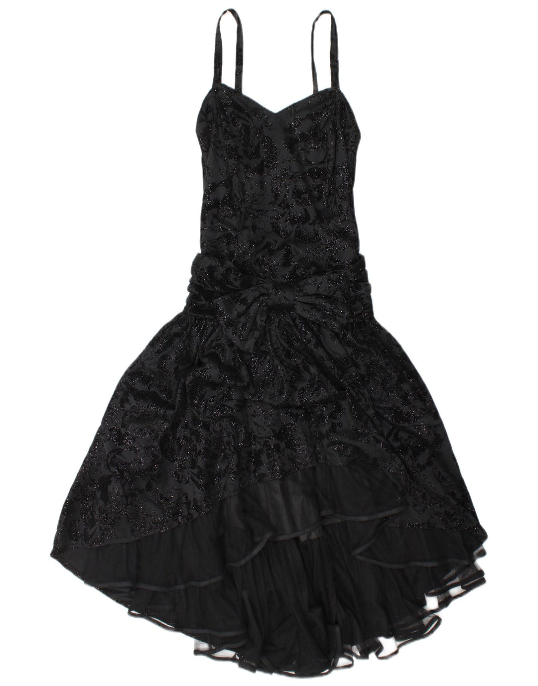 C & A Γυναικείο Αμάνικο Maxi Φόρεμα EU 36 Small Black Floral Polyester