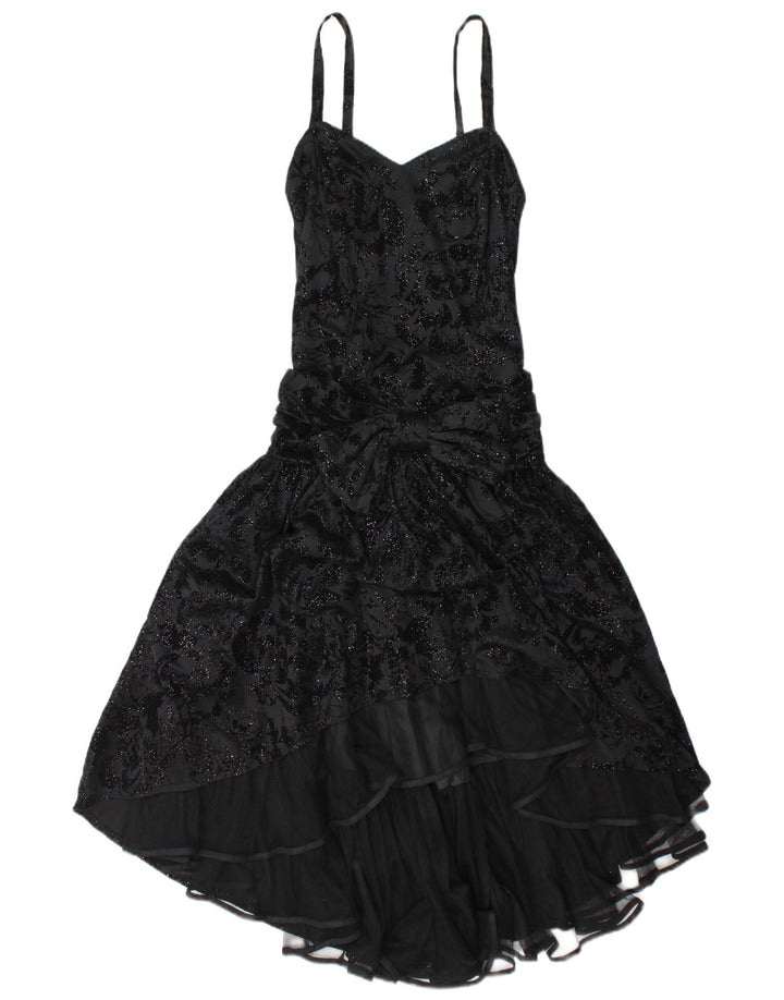 C & A Γυναικείο Αμάνικο Maxi Φόρεμα EU 36 Small Black Floral Polyester