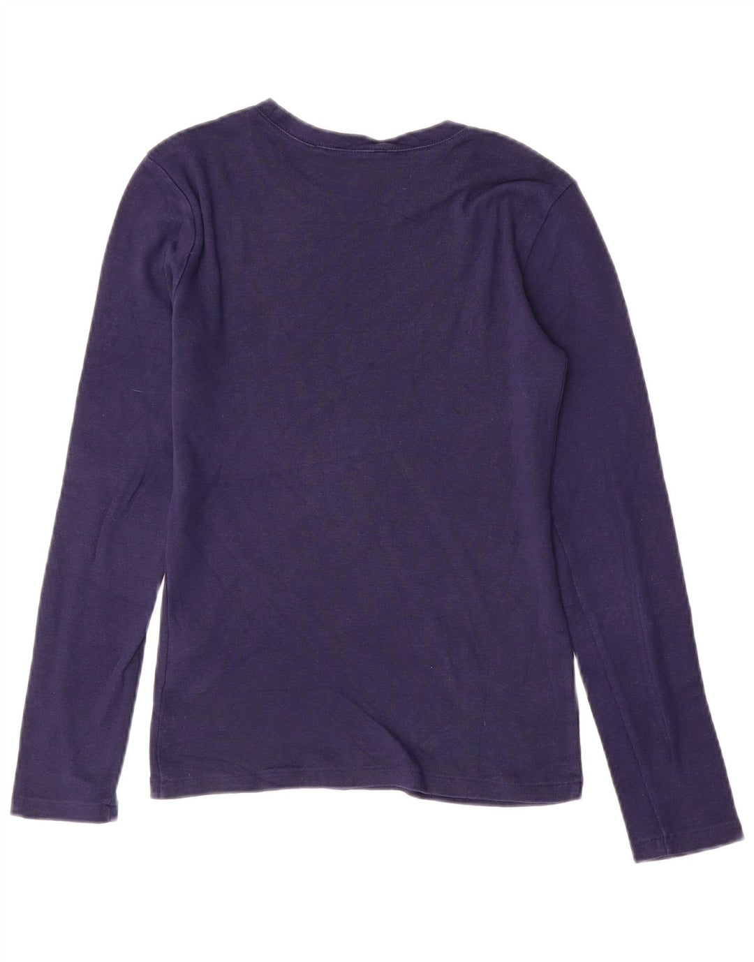 RALPH LAUREN Γυναικείο τοπ μακρυμάνικο UK 10 Small Navy Blue Cotton