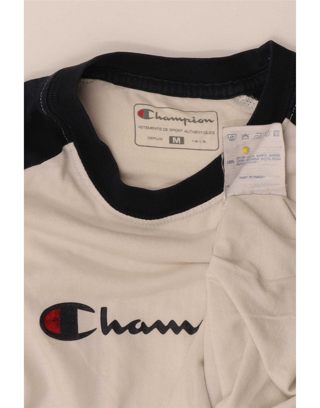 Champion Mens Heritage Graphic Top Μακρύ μανίκι, μεσαίο λευκό χρώμα