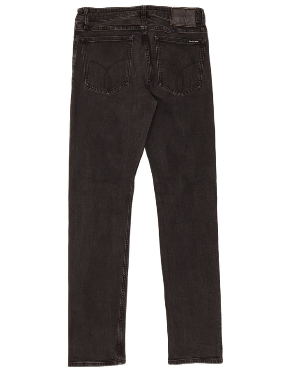 Ανδρικό τζιν ίσιο Calvin Klein Slim Fit W31 L32 Μαύρο βαμβακερό