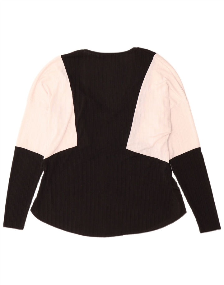 Zara γυναικείο τοπ μακρυμάνικο UK 10 Small Black Colourblock