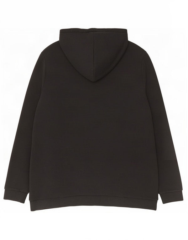 Adidas Γυναικείο γραφικό φούτερ με κουκούλα UK 28/30 3XL μαύρο βαμβακερό