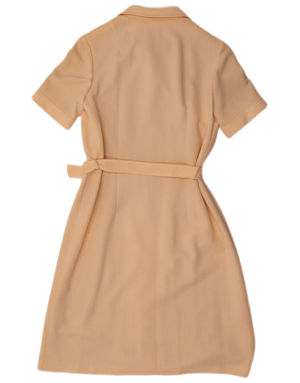 Vintage γυναικείο φόρεμα πόλο UK 12 Medium Beige