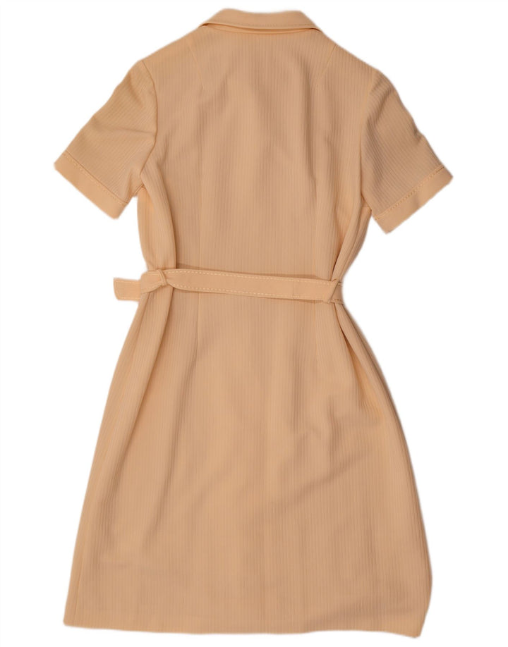 Vintage γυναικείο φόρεμα πόλο UK 12 Medium Beige