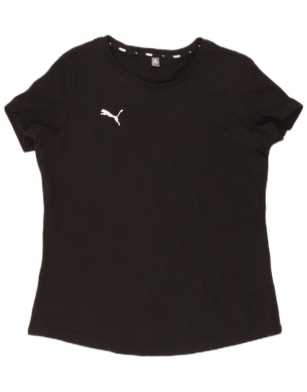Puma Womens T-Shirt Top UK 18 XL Black Cotton