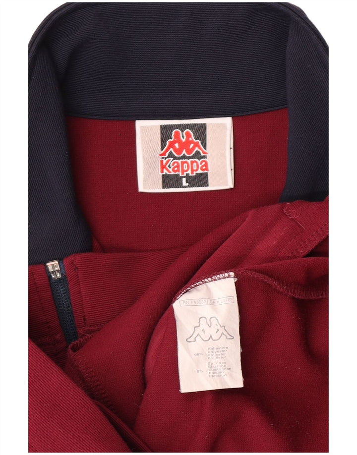 Kappa γυναικεία αθλητική φόρμα Top Jacket UK 14 Large Maroon Colourblock Polyester