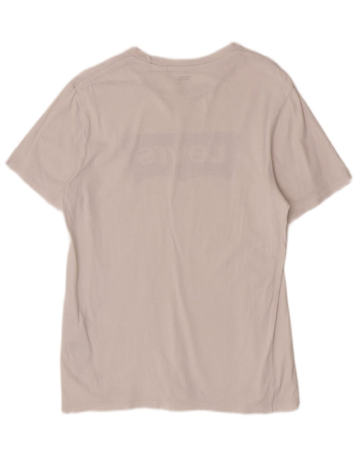 Ανδρικό γραφικό μπλουζάκι Levi's Regular Fit Top Μικρό λευκό βαμβακερό λογότυπο