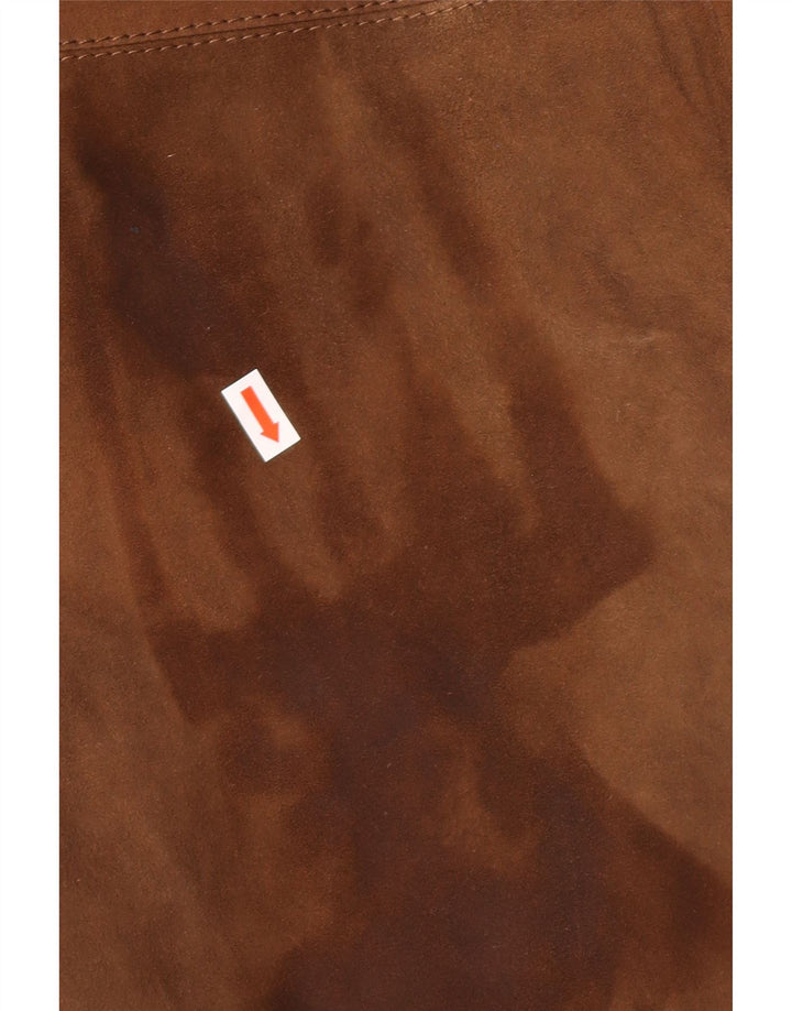 STRONG & FISHER LTD Γυναικείο vintage σουέτ πανωφόρι UK 18 XL καφέ Classic