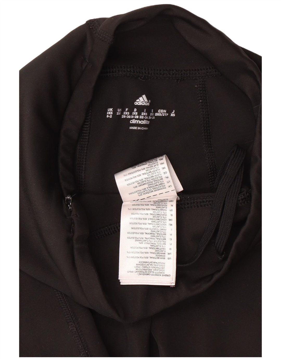 Γυναικεία κολάν ADIDAS Climalite UK 0/2 2XS Μαύρο πολύχρωμο πολυεστέρα