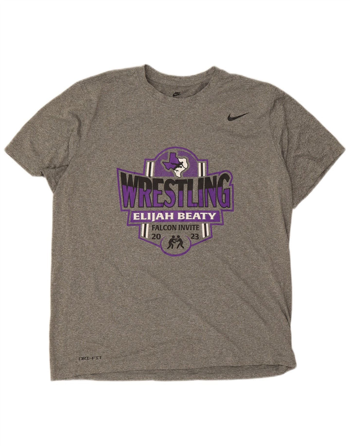 Ανδρικό T-Shirt Nike με γραφικό Dri Fit Top XL Grey Polyester