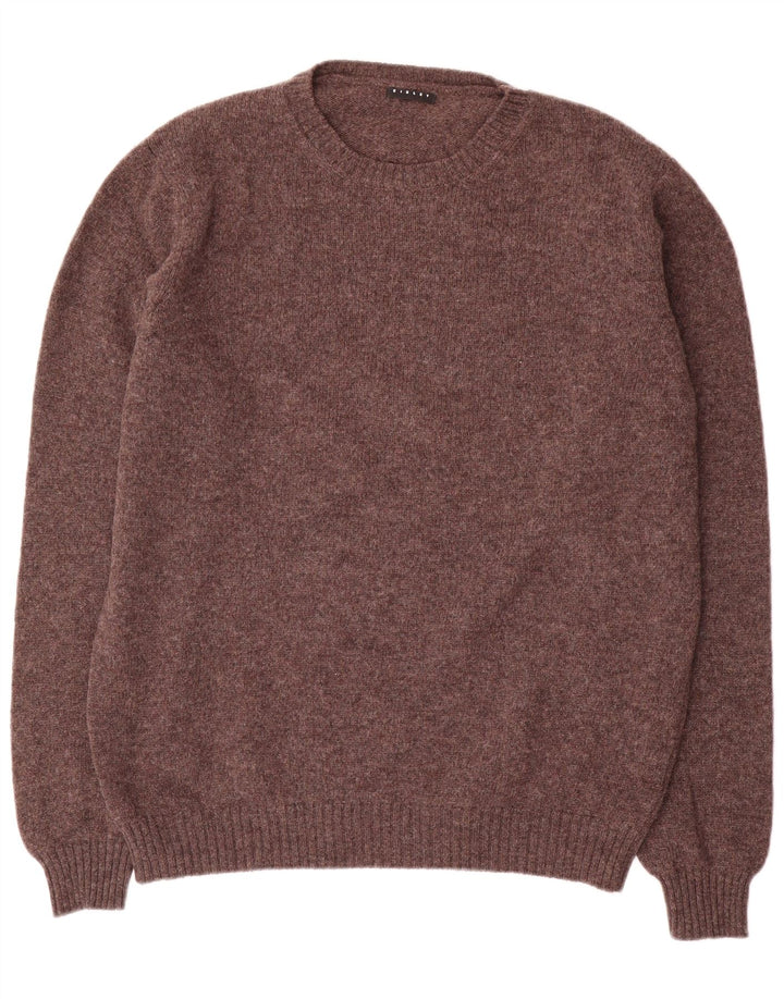 Ανδρικό πουλόβερ Sisley Crew Neck Jumper 2XL Καφέ Μαλλί