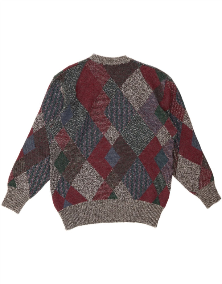 Ανδρικό πουλόβερ με λαιμόκοψη VINTAGE IT 48 Μεσαίο Πολύχρωμο