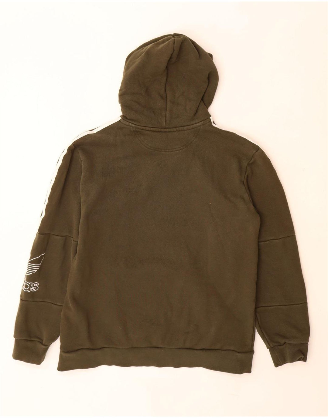 Γυναικεία κουκούλα γραφικών ADIDAS UK 14 μεσαίο βαμβακερό χακί