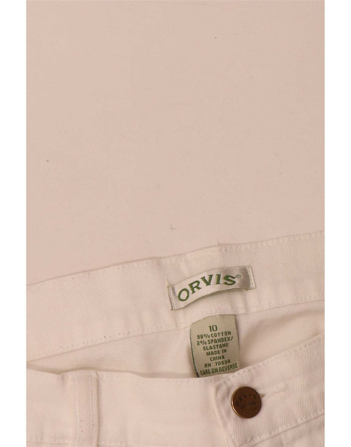 Γυναικείο ίσιο τζιν Orvis US 10 Large W30 L28 Λευκό βαμβακερό