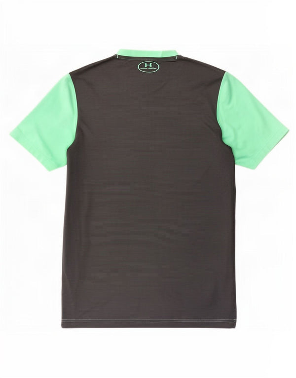 Ανδρικό μπλουζάκι Under Armour Heat Gear Top Small Green Colourblock Πολυεστέρας