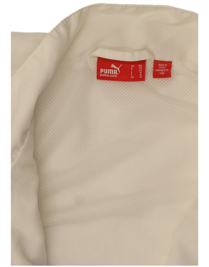 Puma Girls Graphic αθλητική φόρμα Top Jacket 15-16 Years Λευκό