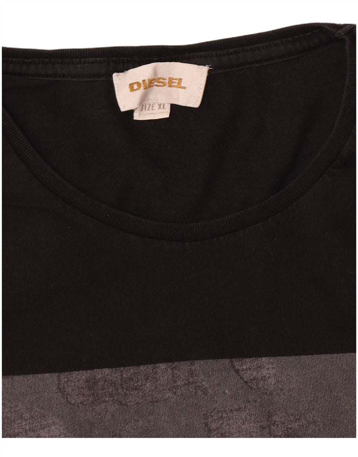 Ανδρικό γραφικό T-Shirt Diesel Top XL Μαύρο