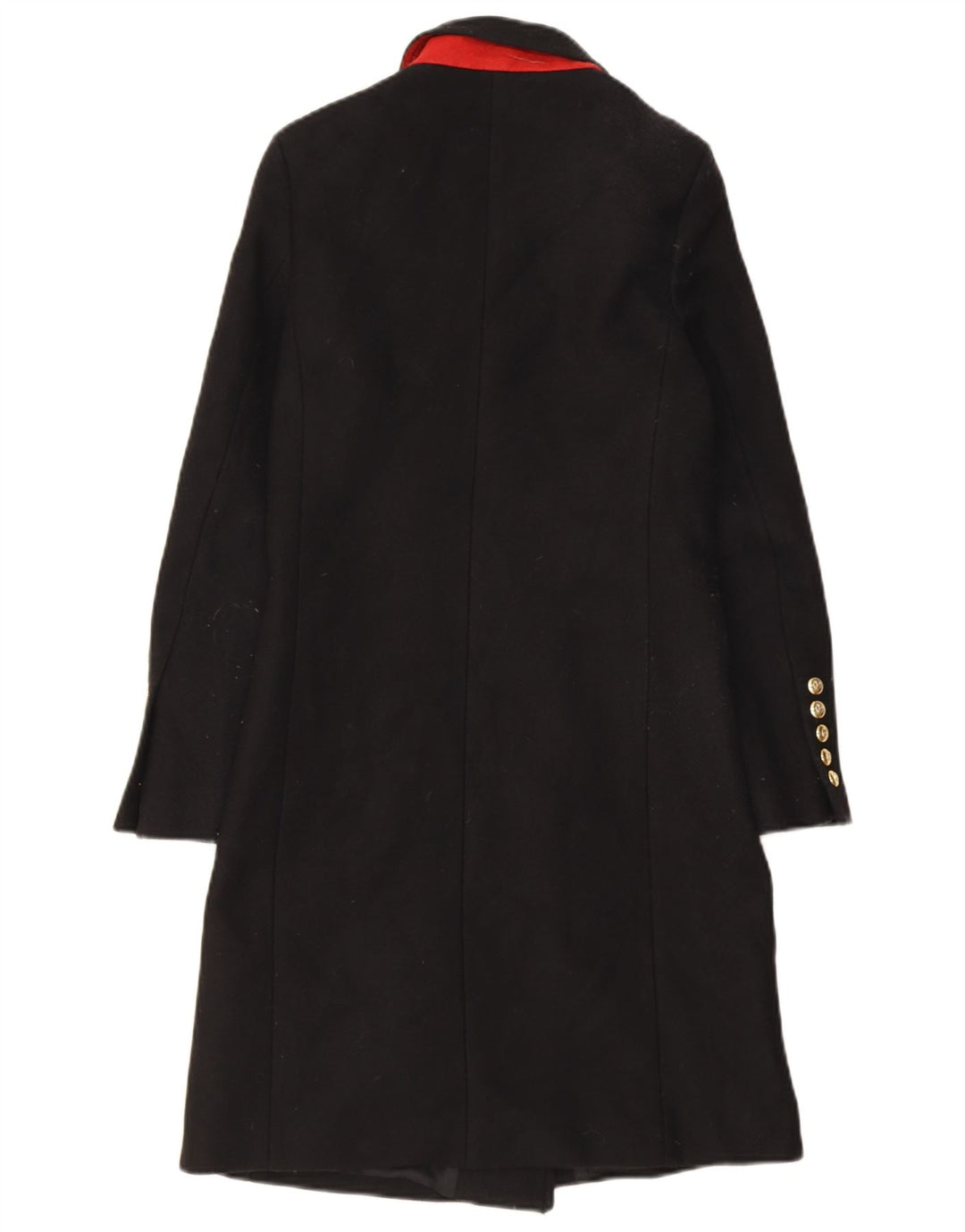 Zara Γυναικείο παλτό με διπλό στήθος UK 6 XS μαύρο πολυεστέρα