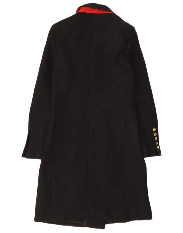 Zara Γυναικείο παλτό με διπλό στήθος UK 6 XS μαύρο πολυεστέρα