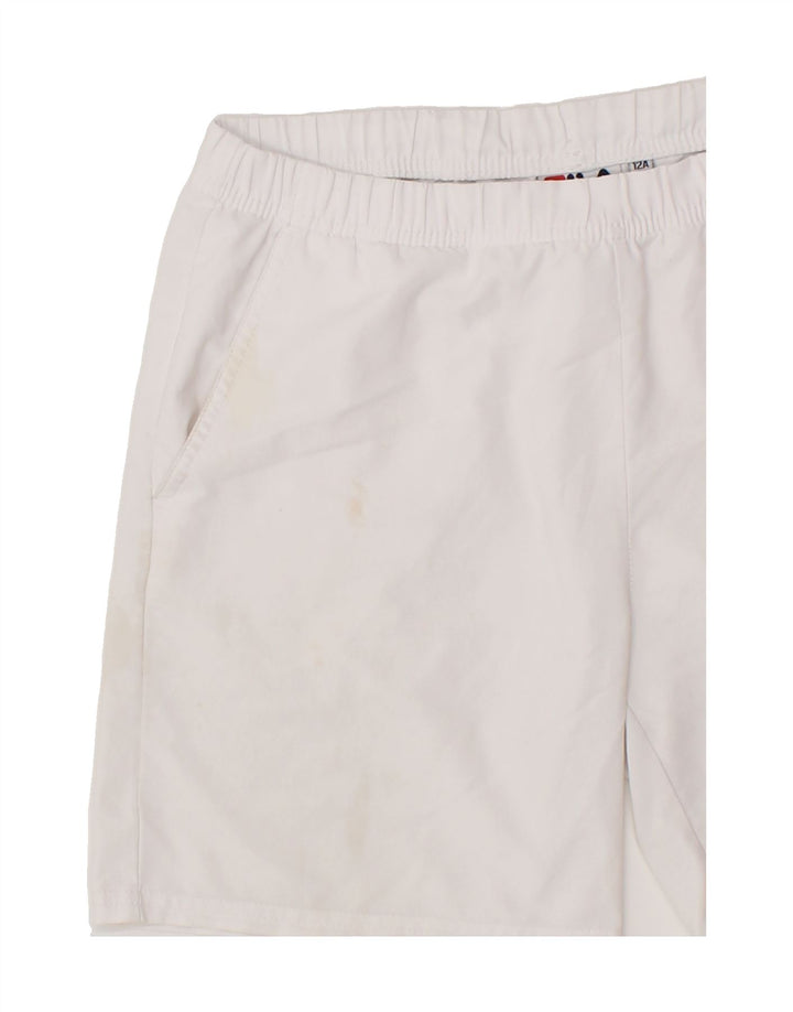 FILA Boys Sport Shorts 11-12 Years White Polyester Vintage Fila and Second-Hand Fila from Messina Hembry 