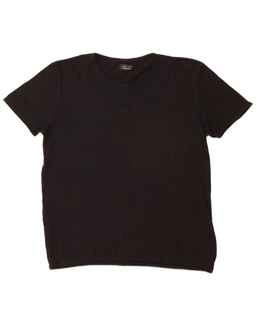 Ανδρικό T-Shirt Zara Τοπ μεγάλο μαύρο βαμβακερό