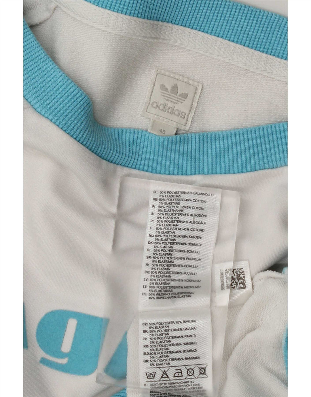 Γυναικείο Φούτερ Adidas Graphic Jumper IT 46 Large White Polyester