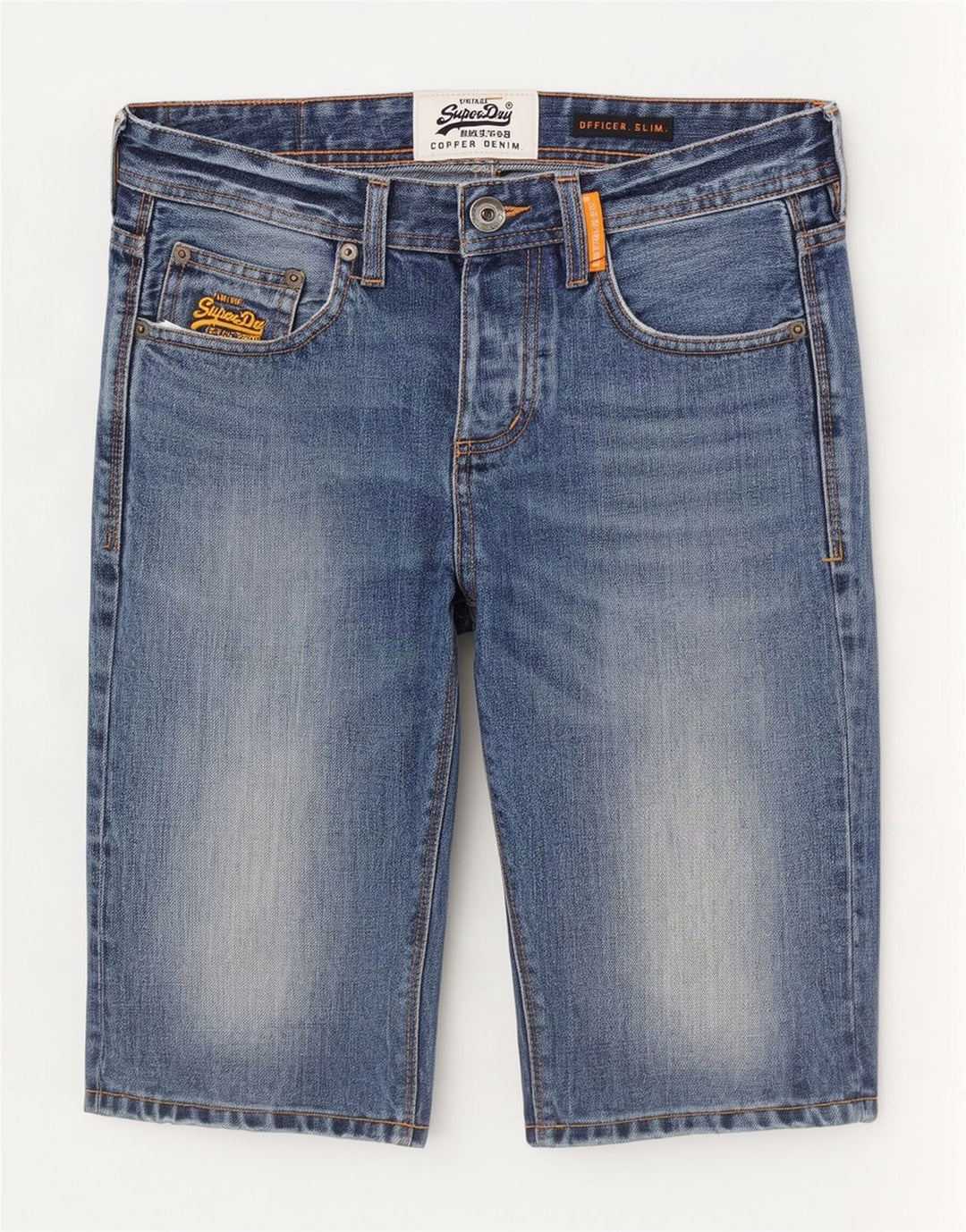 Ανδρικό τζιν σορτς Superdry Slim Fit W30 Βαμβακερό μεσαίο μπλε
