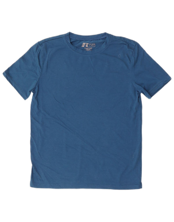 Russell Athletic Boys T-Shirt Top 14-15 Years XL Blue Polyester