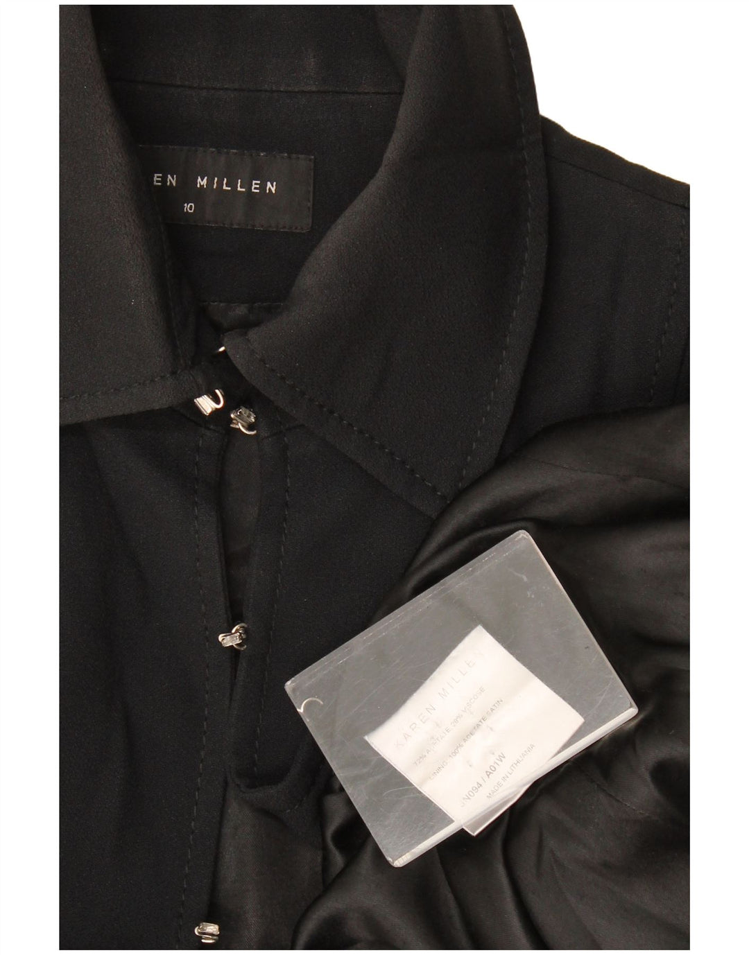 Karen Millen Γυναικείο Μπουφάν UK 10 Small Black Acetate