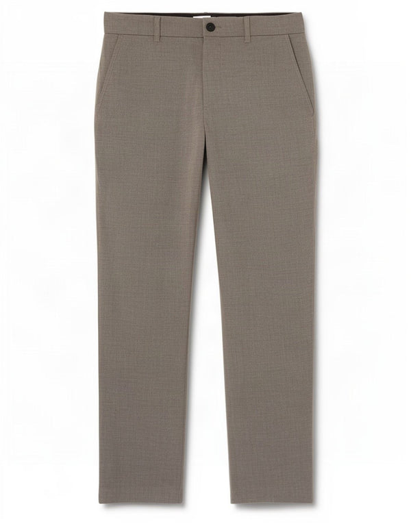 Zara Γυναικείο κωνικό παντελόνι Chino Large W32 L28 Grey Polyester