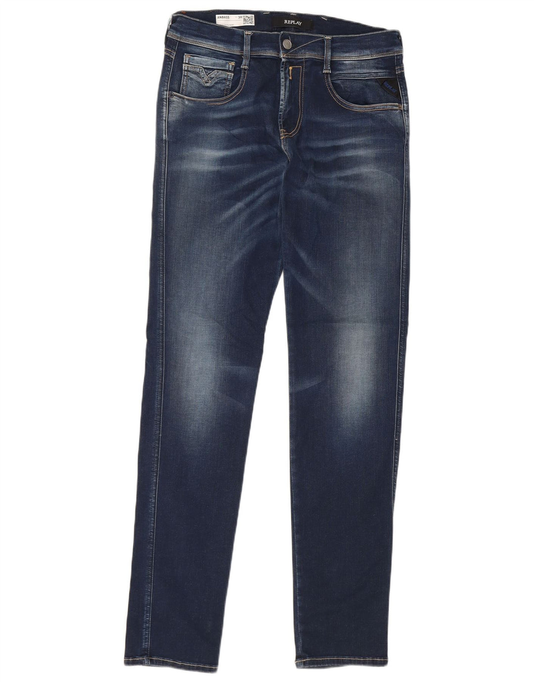 REPLAY Γυναικείο Anbass Slim Jeans W30 L32 Navy Blue Cotton