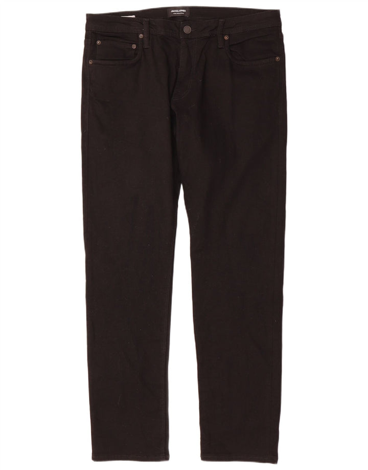 Jack & Jones Ανδρικό Slim Jeans W36 L32 Μαύρο βαμβακερό