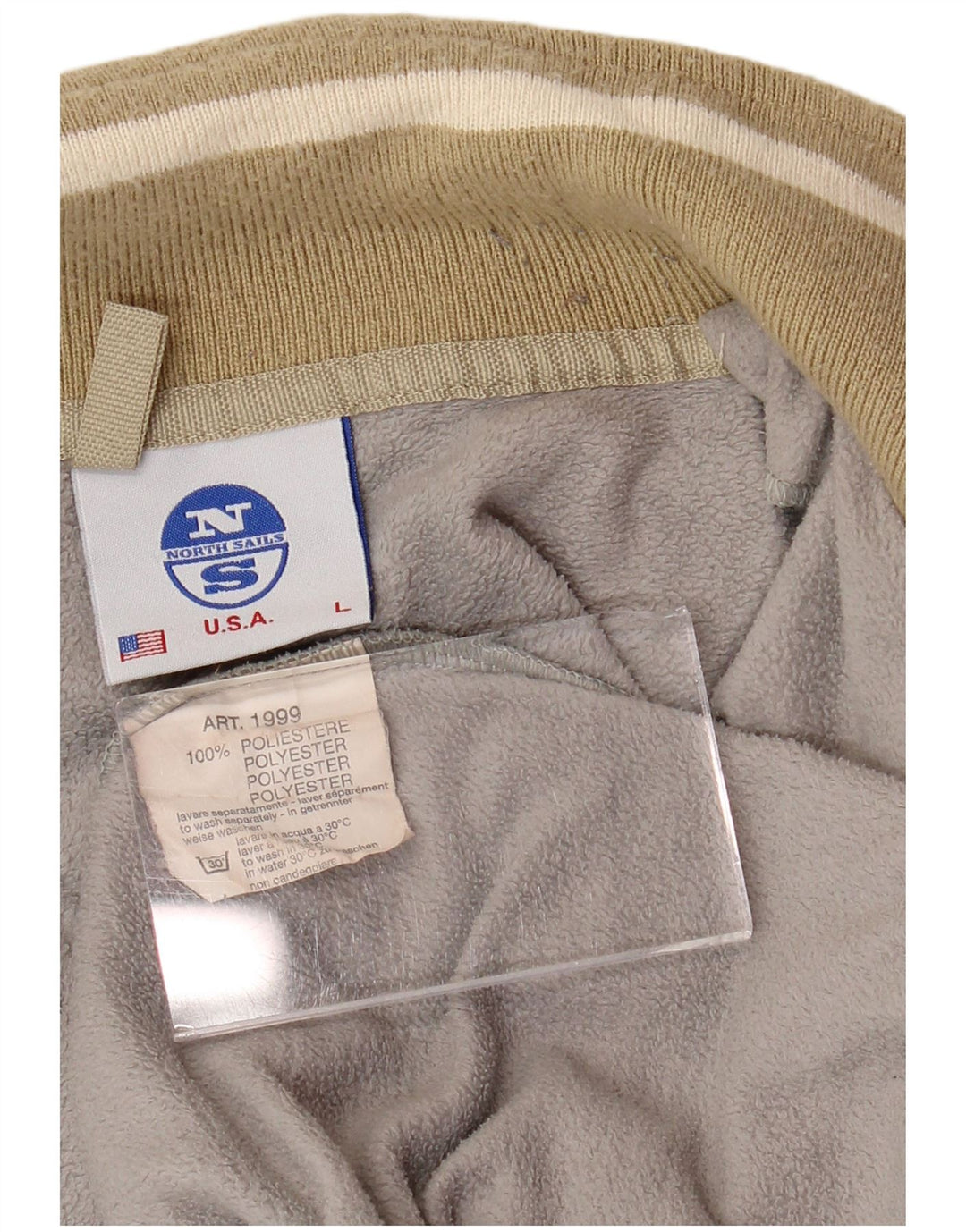 North SAILS Ανδρικό φερμουάρ Fleece Jumper Μεγάλο Γκρι Πολυεστέρας