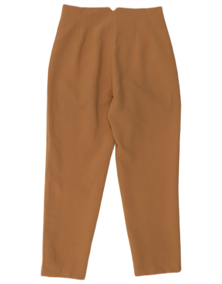 Zara Γυναικείο Slim Cropped Παντελόνι Medium W28 L26 Beige Polyester