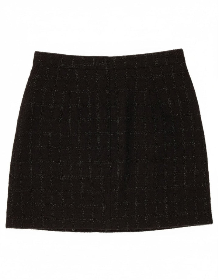 Warehouse Γυναικεία Μίνι Φούστα UK 10 Small W28 Black Check Polyester