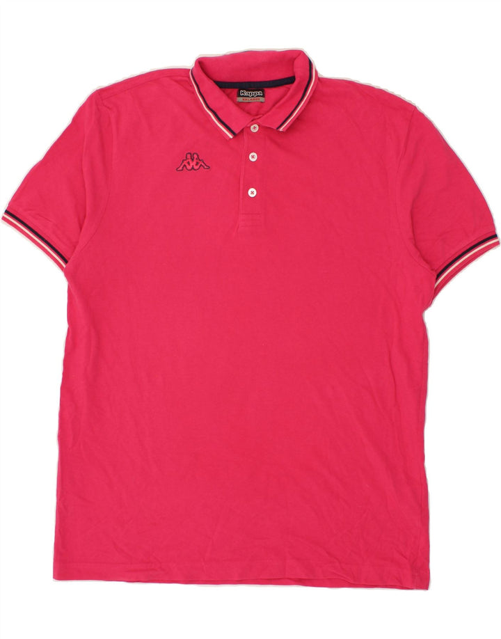 KAPPA Mens Polo Shirt 2XL Pink Cotton Vintage Kappa and Second-Hand Kappa from Messina Hembry 