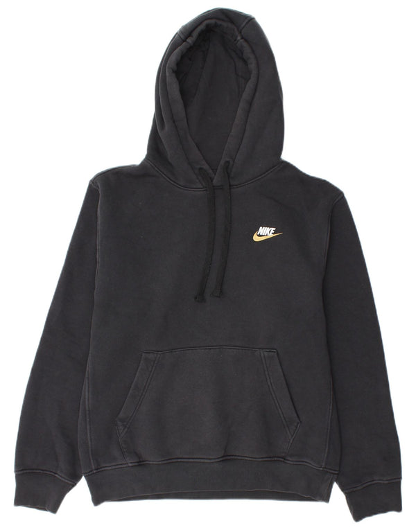 NIKE Γυναικείο Hoodie Jumper UK 6 XS Μαύρο βαμβακερό