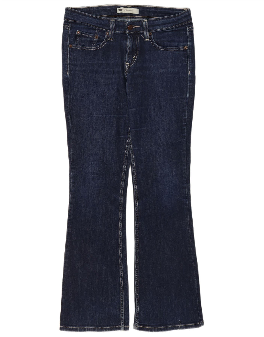 Levi's Womens 518 Super Low Bootcut Jeans US 7 Medium W30 L30 Navy Blue